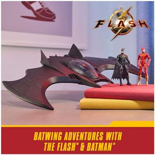 Amazon: DC Comics, Set de The Flash con Batwing, Figuras de acción de Batman y The Flash de 10 cm