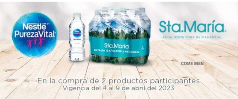 Chedraui: Compra 2 productos Santa Maria/ Nestlé Pureza Vital y te dan envío gratis.