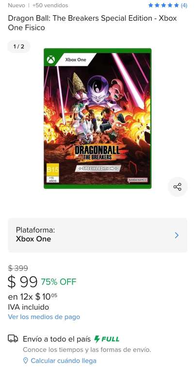 Mercado Libre | Dragon Ball: The Breakers Special Edition Xbox One Físico