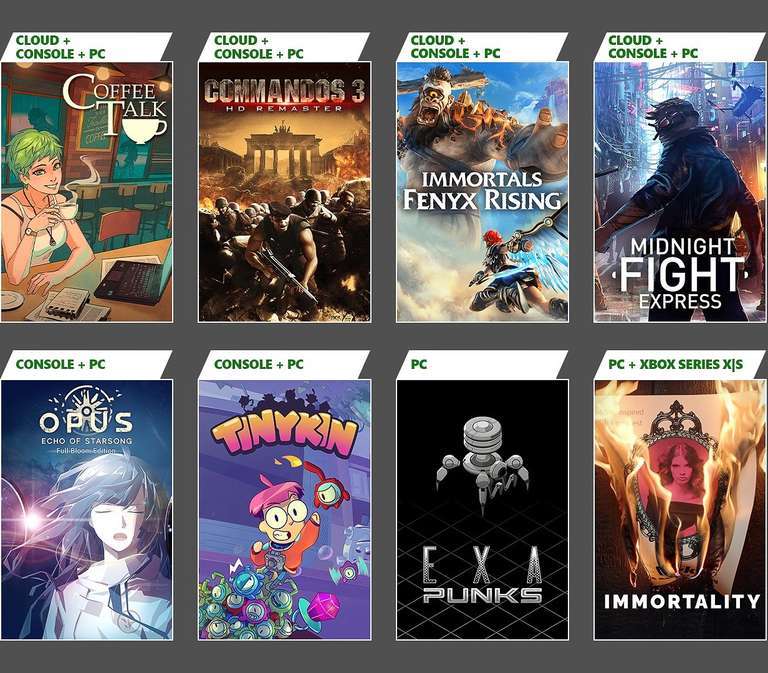 Próximamente en Xbox Game Pass: Immortality, Tinykin, Immortals Fenyx Rising y más