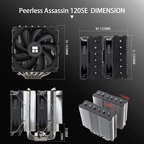 Amazon: Thermalright Peerless Assassin 120 SE para CPU, PA120 SE, 6 tubos AM4/AM5 Intel +PRIME