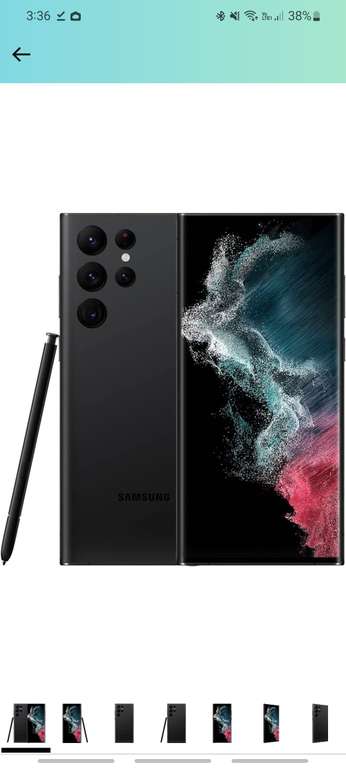 Amazon: Samsung S22 Ultra 12 Ram 256GB interna modelo mexicano (Solo color negro)