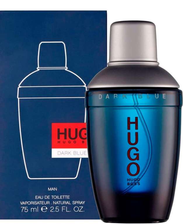 Amazon: Hugo Boss Hugo Dark Blue for Men EDT Spray 2.5 oz ...