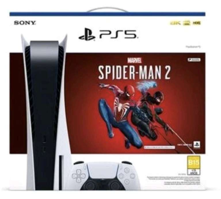 Linio: Playstation 5 Consola Standard Edition Marvel Spiderman 2 Bundle | Con PayPal + 400 de descuento extra si te llega un cupón al correo