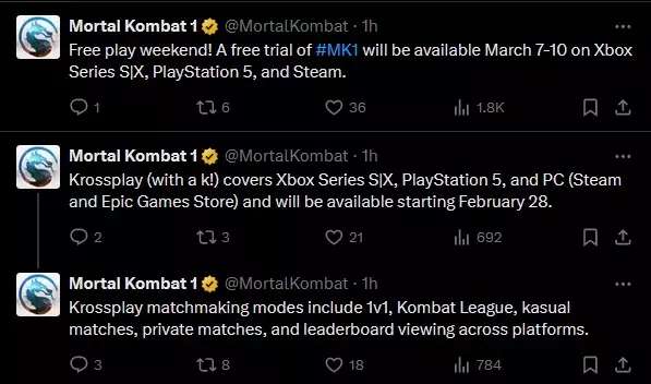 Mortal Kombat 1 fin de semana gratis