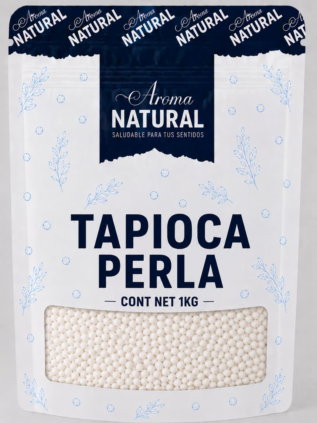 AMAZON: Aroma Natural | Tapioca Perla 1 kg, Vegana | Para Bubble Tea, Postres y Bebidas