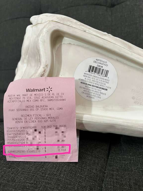 Walmart: Cráneo Decorativo $0.01