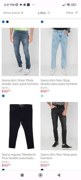 Suburbia: Pantalónes Muy baratos desde $95, $100, $150 rebajas. (leer descripción)