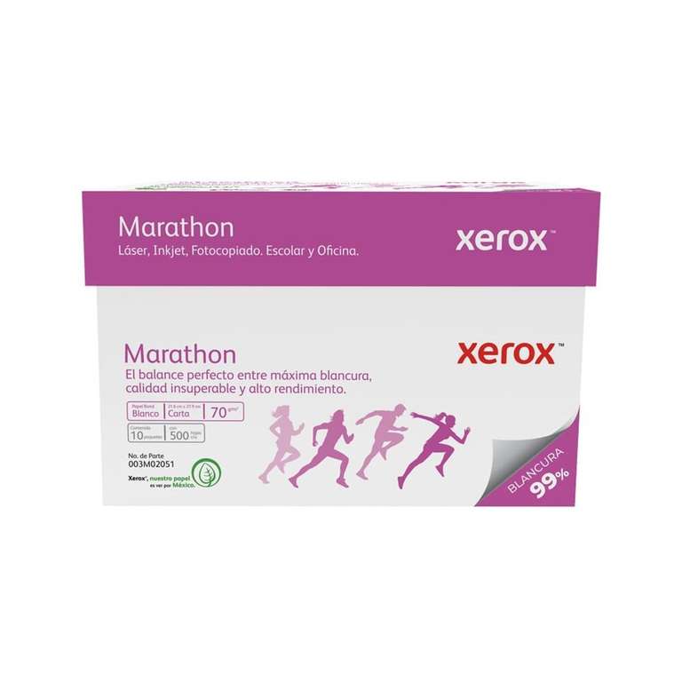 OfficeMax: Caja de Papel Tamaño Carta Xerox Marathon 99% Blancura 5000 hojas  70 gr 