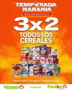 La Comer: Temporada Naranja 2022: 3x2 en todos los cereales