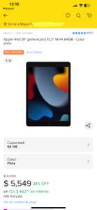 Mercado Libre: iPad 64Gb Plata (9na) - Oficial MercadoLibre con HSBC