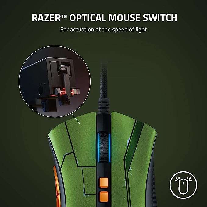 Amazon: Mouse Razer DeathAdder V2 - HALO Infinite Edition