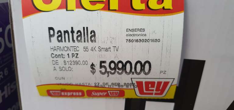 Casa Ley: Television HarmonTec 55" 4K Smart TV