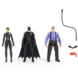 Amazon: BATMAN Pelicula Set de 3 Figuras de 10 cm, Selina Kyle y el Pingüino con 3 Accesorios