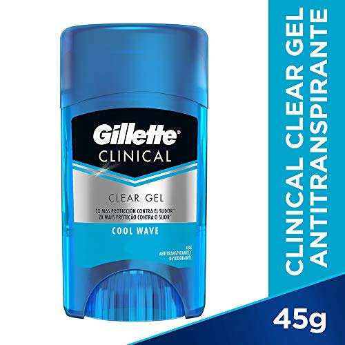 Amazon: Gillette Endurance Clínical Cool Wave Clear Gel Desodorante 45 g | Planea y Ahorra