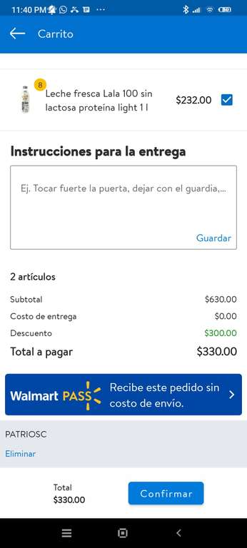 Walmart: VOLVIÓ EL BUG!! 300 de descuento sin cumplir los 1,599 de compra