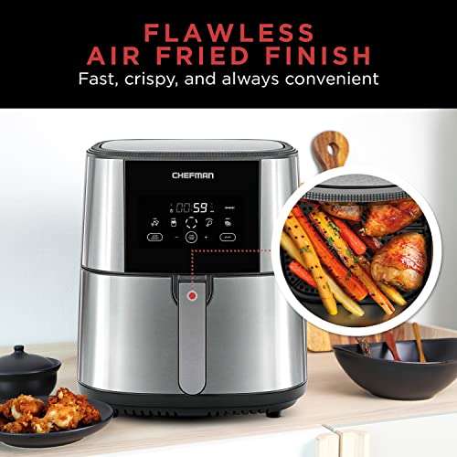 Amazon: Chefman Freidora de Aire Digital, 7.5 Litros -Air Fryer-
