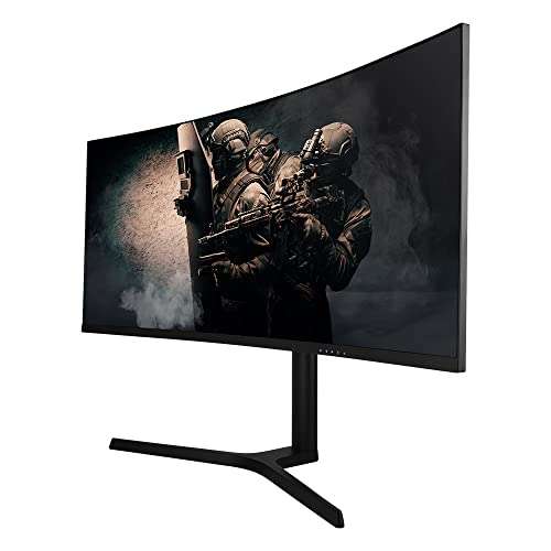 AMAZON - GAME FACTOR MG801 Monitor Gamer Ultrawide Curvo 165Hz 34" UWQHD 3440X1440 Freesync 1 ms, Picture in Picture con Low Blue Light