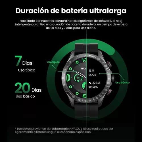 Mercado Libre: Haylou Solar Pro Smartwatch 1.43'' Amoled Para Android Con Llamada, Sos Función, Asistente De Voz, 2atm,