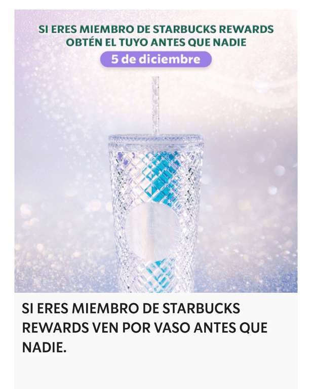 Starbucks Rewards: Early Acces Cold Cup Embossed
