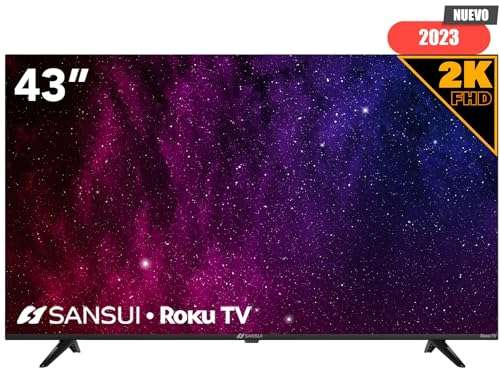 Amazon: SANSUI Smart TV Roku TV Compatible con Alexa 2023 (43" Full HD)