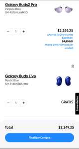 Samsung Store: Galaxy Buds2 Pro + Galaxy Buds Live de regalo