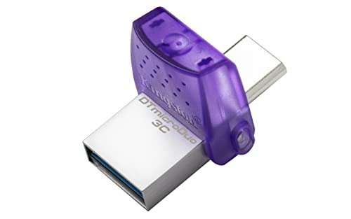 Amazon: Kingston USB Data Traveler MicroDuo 3C, Capacidad: 128GB, USB Type-C y Type-A (DTDUO3CG3/128GB)
