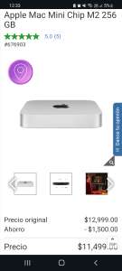 Costco: Apple Mac Mini Chip M2 256 GB con tarjeta citi-costco y cupon