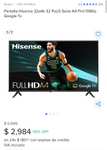 Mercado Libre: Pantalla Hisense 32a4k 32 PuLG Serie A4 Fhd 1080p Google Tv