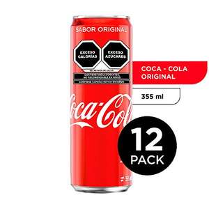 Amazon: 4 paquetes de Coca-Cola Original, 12 Pack - 355 ml/lata | Pagando en Oxxo ($80.5 c/paquete)
