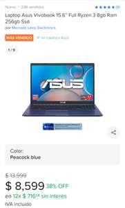 Mercado Libre Laptop Asus Ryzen 3 3250u (3ra generación)