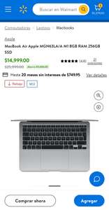 Walmart: MacBook air M1 256 gb.