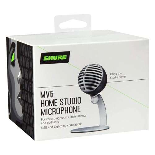Amazon: Micrófono Shure MV5-DIG USB/Lightning (Voz e instrumentos)