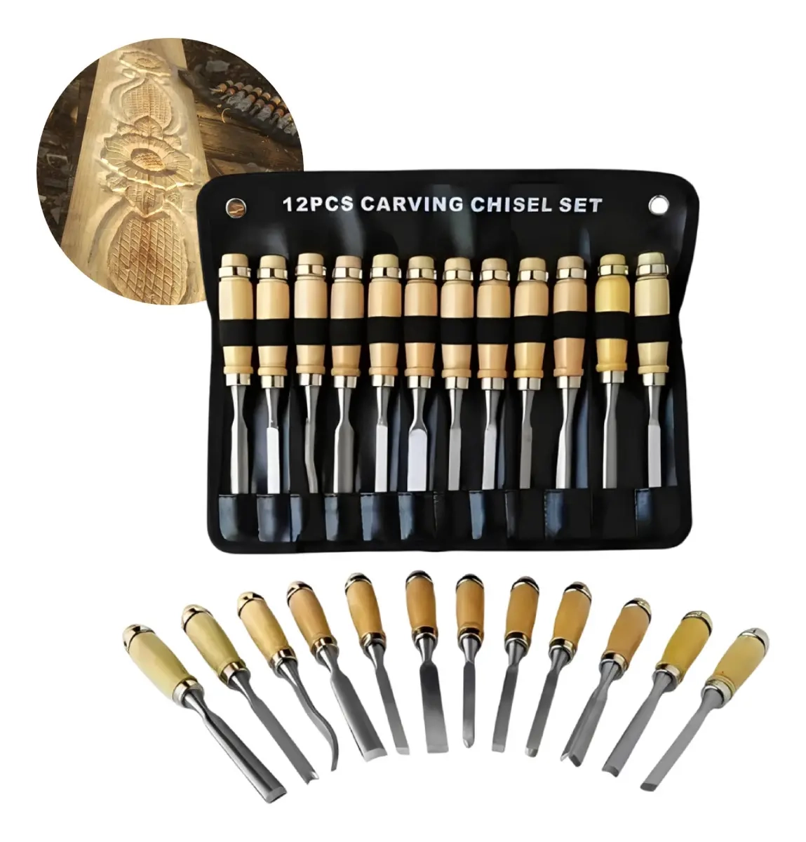 Mercado Libre: Kit Cincel Formon Madera Gubia Carpintero Tallado Herramienta para Carpenteria Juego 12pzs