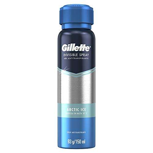Amazon: Gillette Spray Antitranspirante Invisible Arctic Ice 150 ml | Planea y Ahorra, envío gratis con Prime