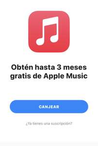 Hasta 3 meses de Apple Music Gratis