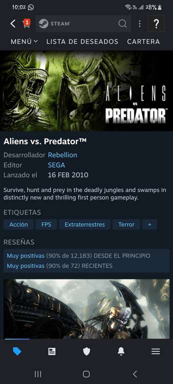 Steam Aliens vs predator 2010