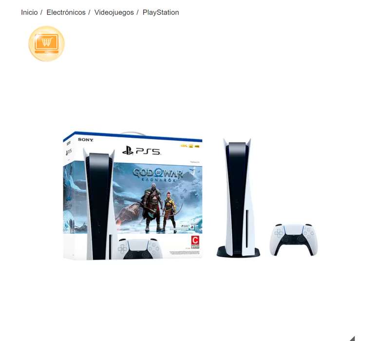 Costco: PlayStation 5 + God of War: Ragnarök precio aplicando cupon y pagando con paypal BBVA a 12 MSI