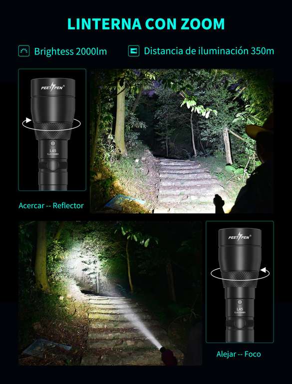 Amazon Linterna LED PEETPEN L45