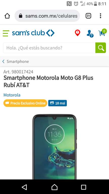 Sams Club: Moto G8 plus $2658