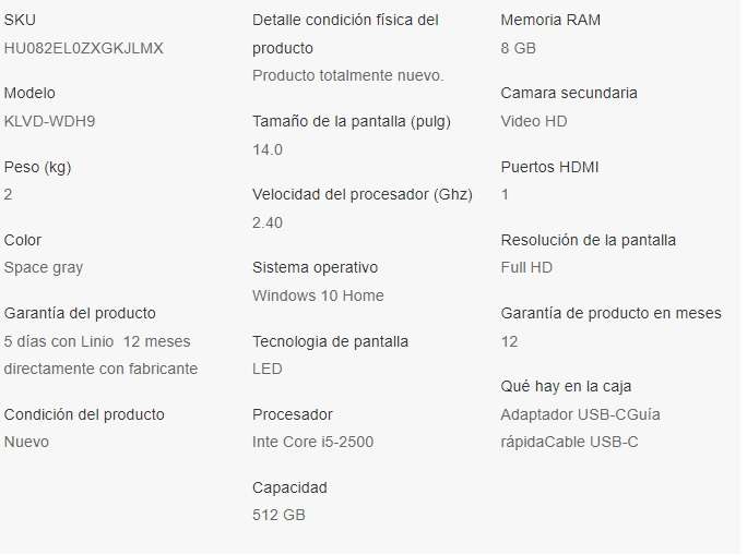 Laptop Huawei Matebook 14 Pulgadas Intel Core I5 - LINIO promo Falabella 10% + 15% +18 MSI ó 15% PAYPAL