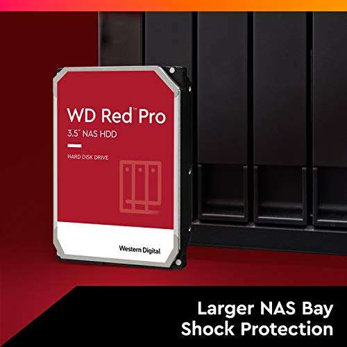 Amazon: WD Red Pro NAS de 16 TB - 7200 RPM, SATA 6 GB/s, CMR, caché de 256 MB, 3.5 Pulgadas