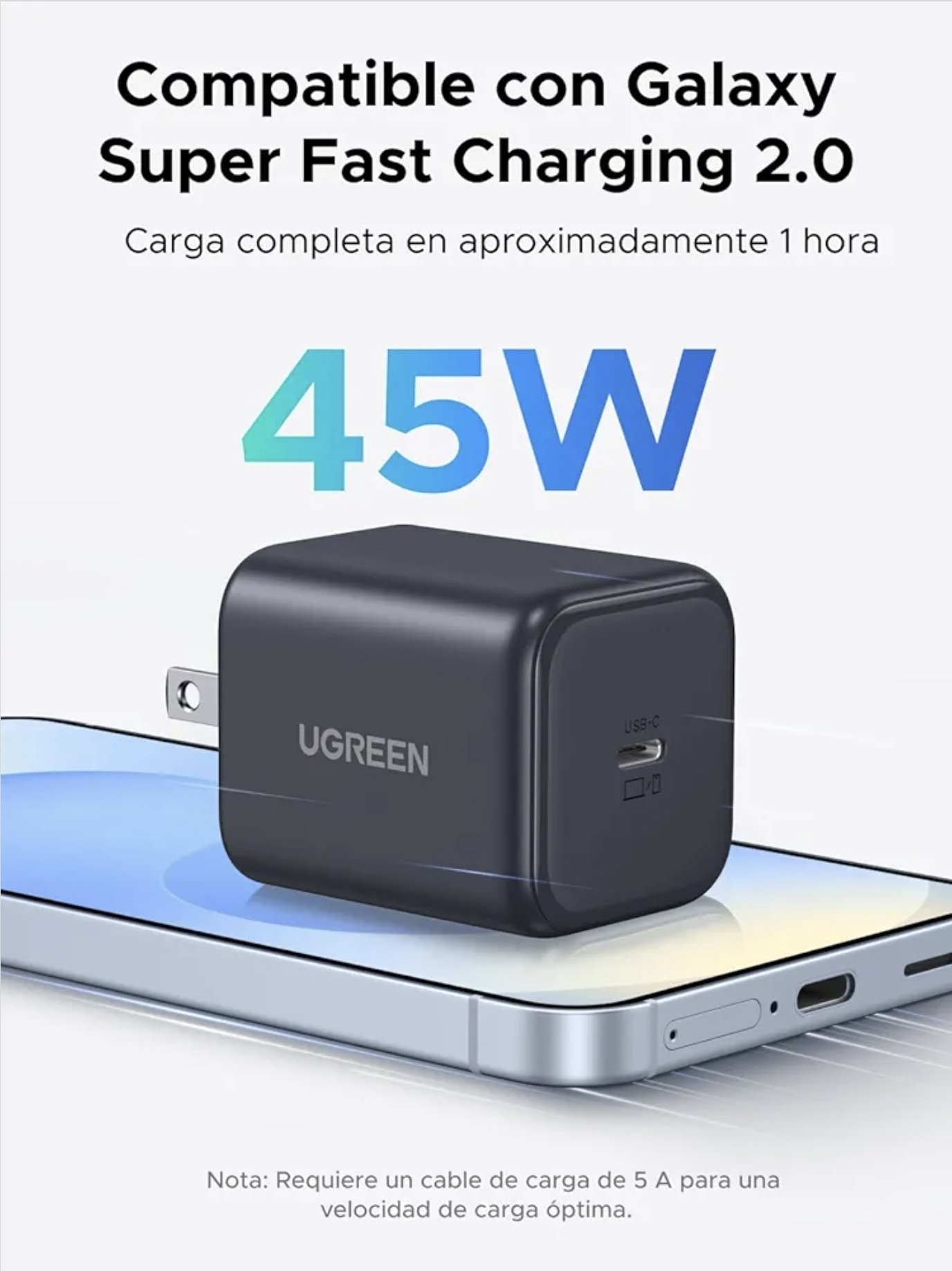 Amazon : UGREEN Cargador 45W Tipo C GAN USB C | Con PPS 2.0 45W (el de 30w esta en 216 mismo link)