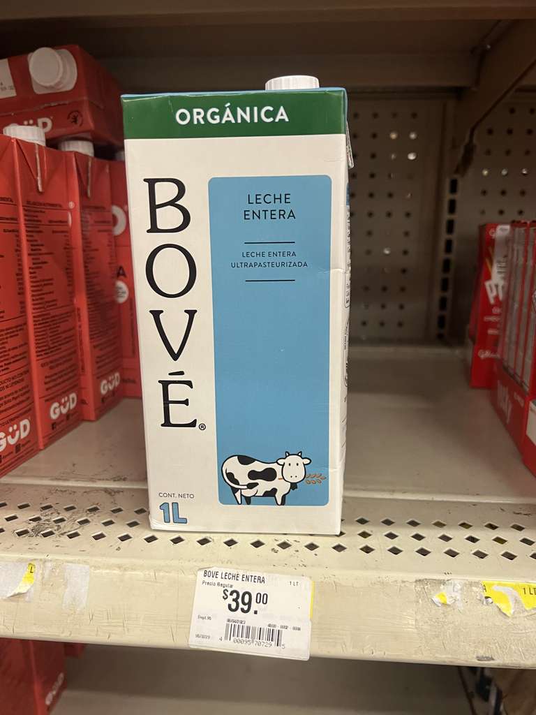Walmart: Leche orgánica BOVÉ - Tijuana Baja california