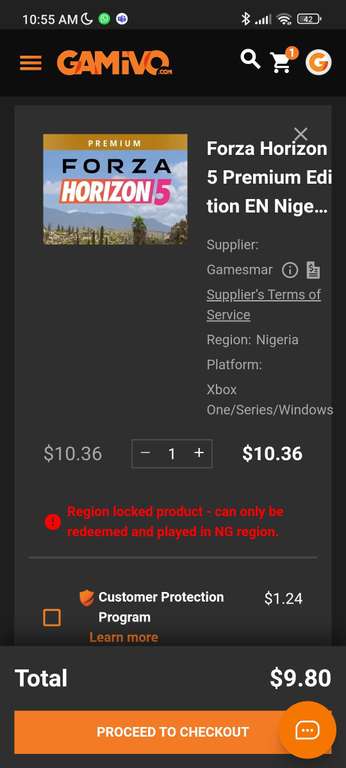 Gamivo: Forza Horizon 5 Premium Edition Xbox/Windows VPN Nigeria
