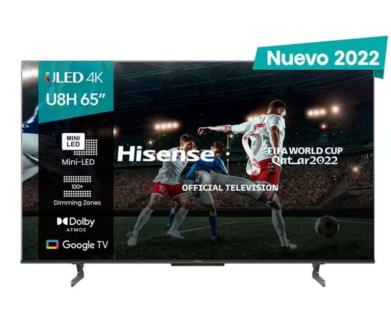Liverpool: Pantalla Hisense 65 pulgadas U8H ULED 4K Google TV | HDMI 2.1 | 120hz reales