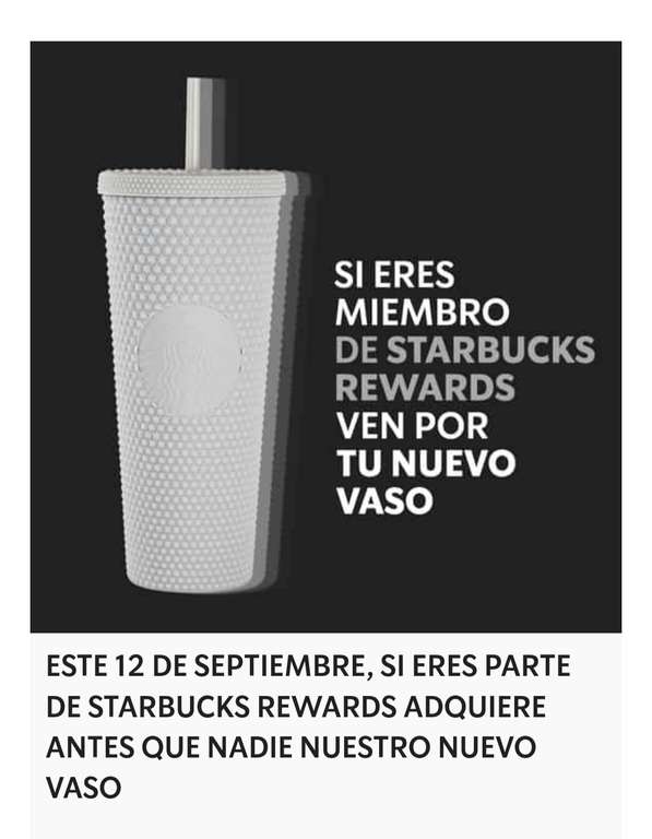 Starbucks Rewards - Early Access Cold Cup Gris