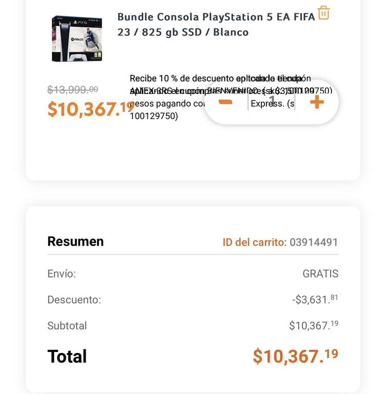 RadioShack: Bundle Consola PS5 $10368 AMEX