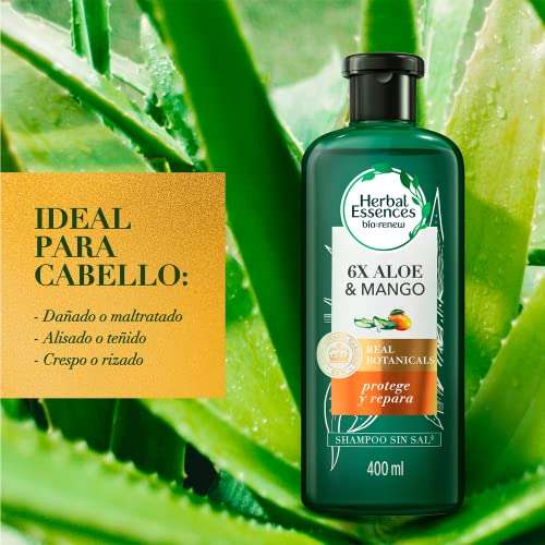 Amazon: Shampoo ‎Herbal Essences . 6X Aloe Vera y Mango - 400 ml | Precio Planea y Ahorra