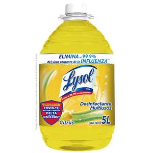 Amazon: Lysol Limpiador Desinfectante Multiusos, Aroma Citrus, 5L, PLANEA Y AHORRA ;)